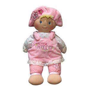 Baby Gund My First Dolly Pink Baby Toddler Soft Cloth Girl Doll Stuffed 11” *2